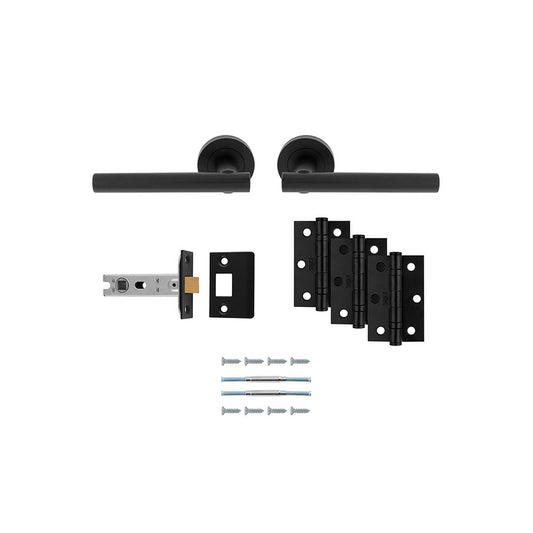 Carlisle Brass Matt Black Faro Latch Pack - Ultimate Door Pack UDP011MB/INTB
