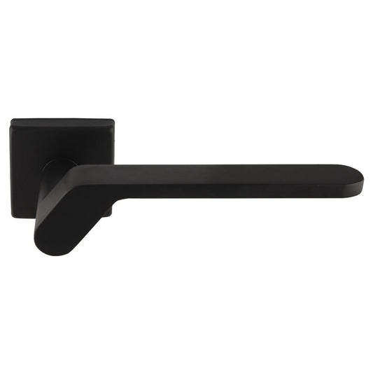Carlisle Brass Matt Black Pendio Lever On Concealed Fix Push-On Square Rose Handle EUL130MB