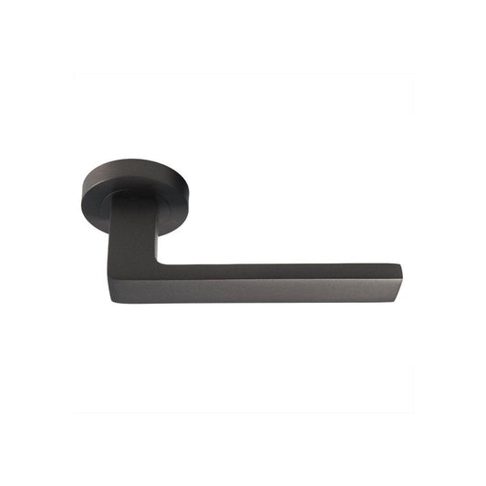Carlisle Brass Matt Black Sasso Lever On Round Rose EUL010MB