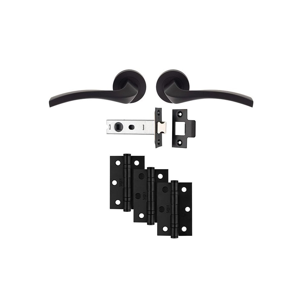 Carlisle Brass Matt Black Sines Ultimate Door Pack UDP008MB/INTB