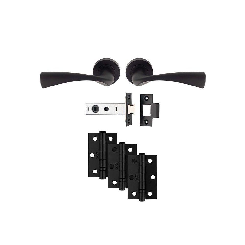 Carlisle Brass Matt Black Sintra Ultimate Door Pack UDP007MB/INTB