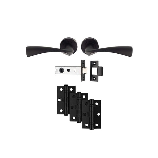 Carlisle Brass Matt Black Sintra Ultimate Door Pack UDP007MB/INTB