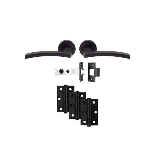 Carlisle Brass Matt Black Tavira Latch Ultimate Door Pack UDP009MB/INTB