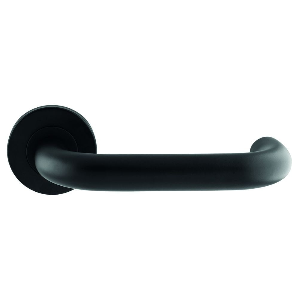 Carlisle Brass Nera Safety Lever on Sprung Rose - Matt Black CSL1190MB