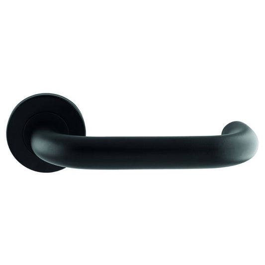 Carlisle Brass Nera Safety Lever on Sprung Rose - Matt Black CSL1190MB