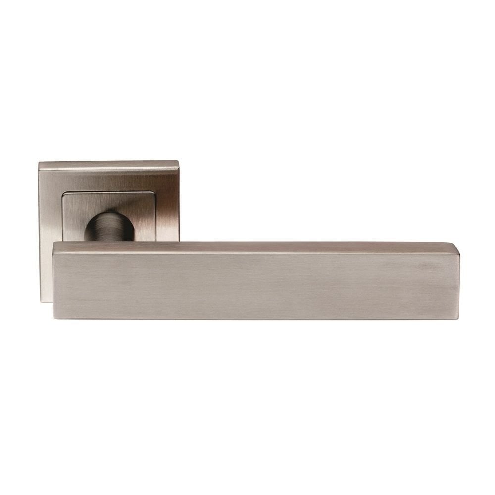 Carlisle Brass Plaza Designer Lever on Sprung Square Rose Handle SSL1404SSS