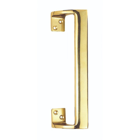 Carlisle Brass Polished Brass Cranked Pull Handle 225mm Handle, 50mm Projection AA90