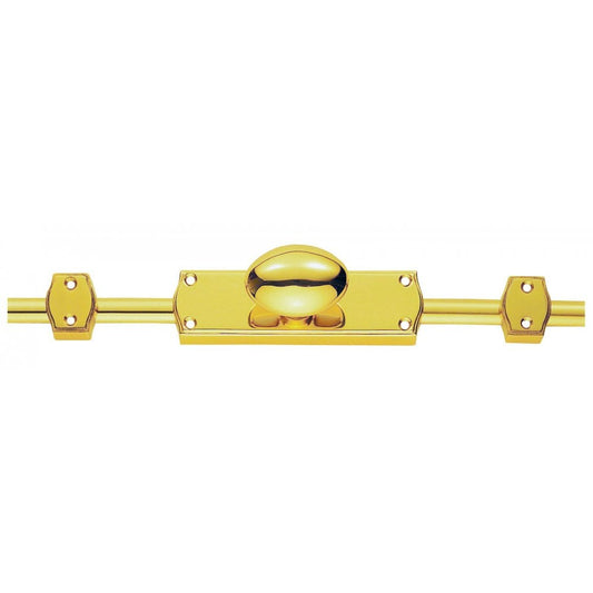 Carlisle Brass Polished Brass Espagnolette Bolt - Oval Knob Set ES34