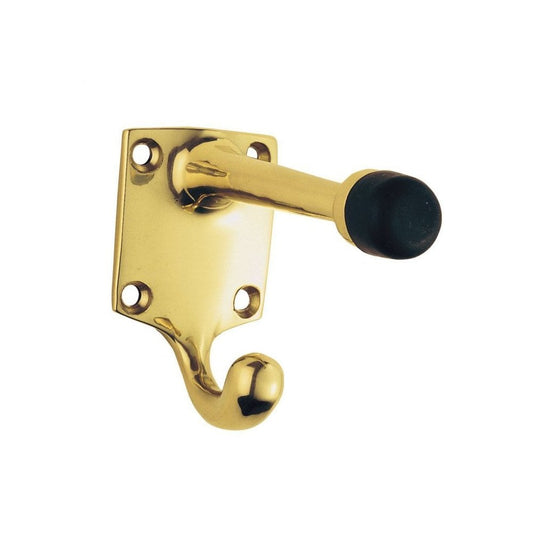 Carlisle Brass Polished Brass Hat & Coat Hook With Rubber Buffer AA38