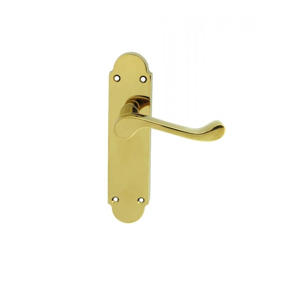 Carlisle Brass Polished Brass Latch Boxed Oakley Lever on Backplate DL167
