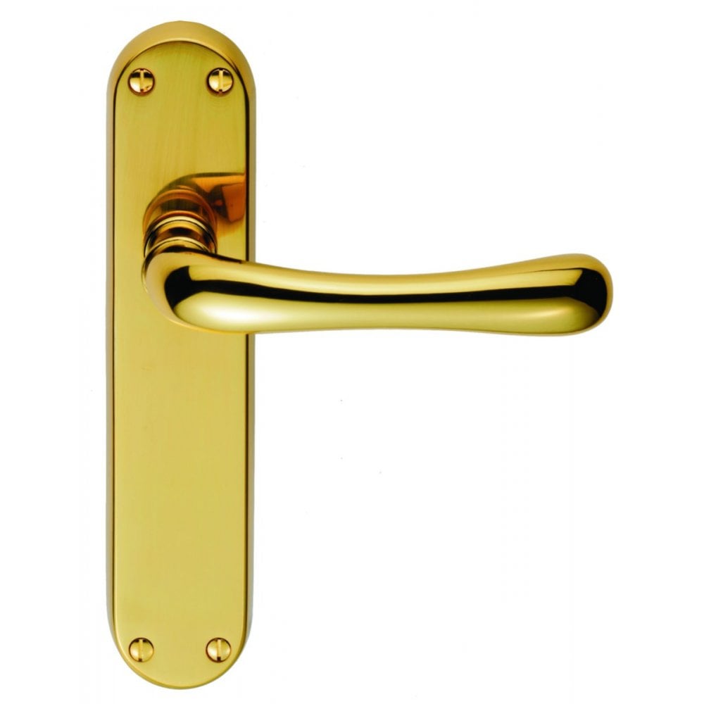 Carlisle Brass Polished Brass Latch Ibra Lever on Backplate Range 185mmx42mm EL12
