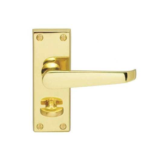 Carlisle Brass Polished Brass Privacy Blister Pack Contract Victorian Lever on Backplate CBV31WC/BP