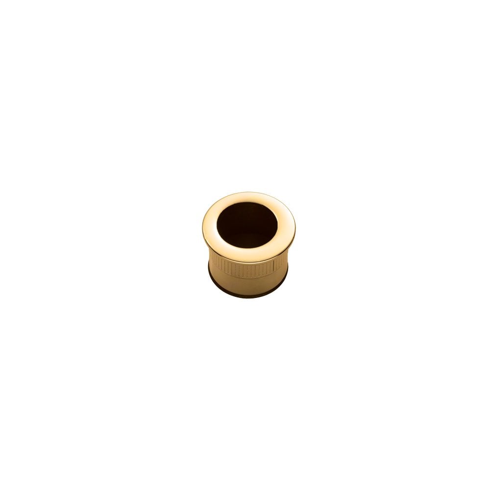 Carlisle Brass Polished Brass Round Small Flush Pull ART56