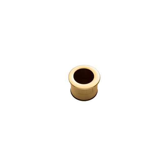 Carlisle Brass Polished Brass Round Small Flush Pull ART56