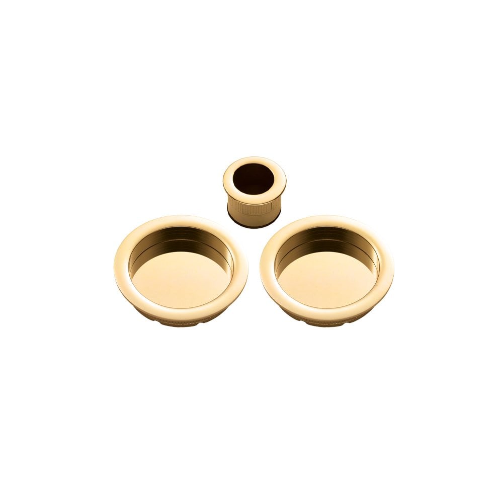 Carlisle Brass Polished Brass Sliding Door Rose with Flush Pull ART54A