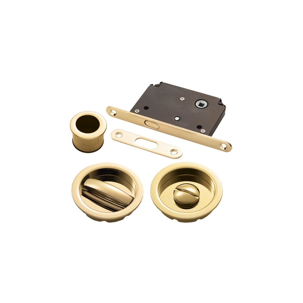 Carlisle Brass Polished Brass Sliding Door Set ART55B