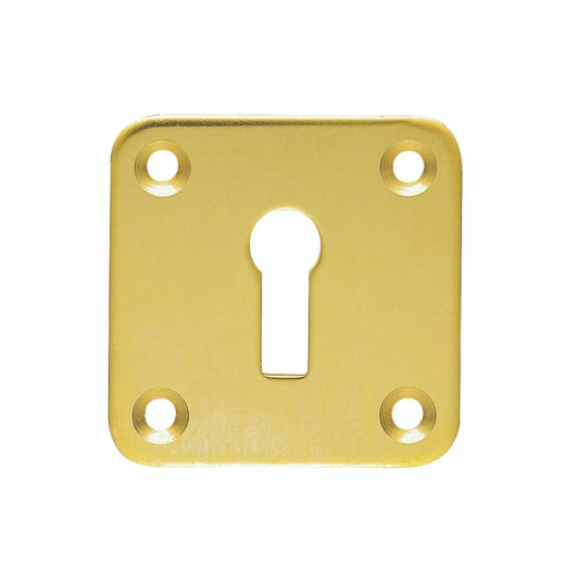 Carlisle Brass Polished Brass Square Escutcheon AA4