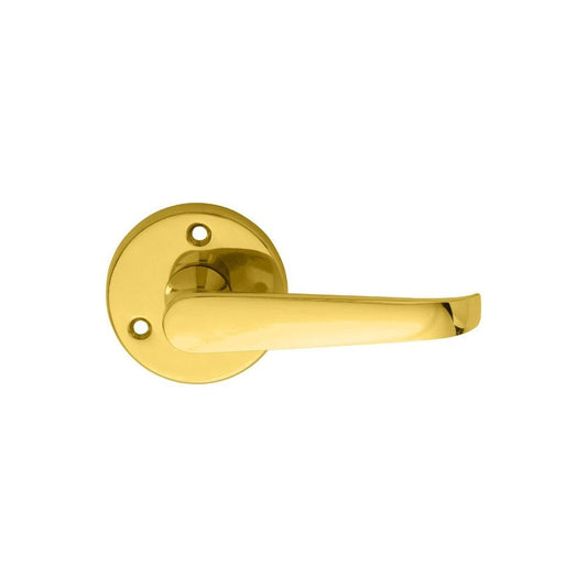 Carlisle Brass Polished Brass Victorian Lever on Round Rose M32