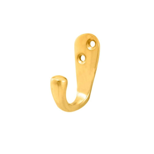 Carlisle Brass Polished Brass Victorian Robe Hook AA26