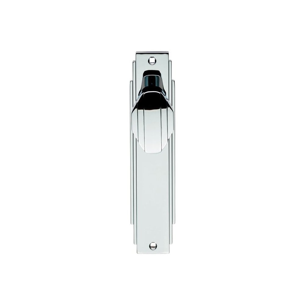 Carlisle Brass Polished Chrome Art Deco Knob On Backplate ADR022CP