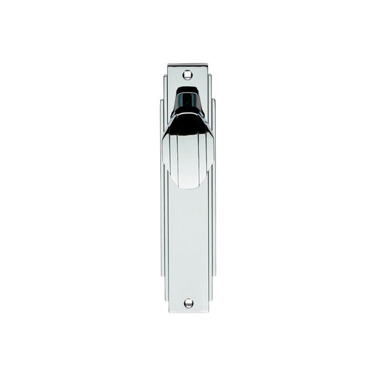 Carlisle Brass Polished Chrome Art Deco Knob On Backplate ADR022CP