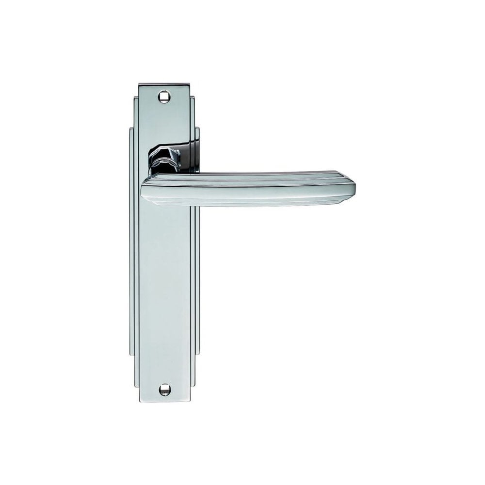 Carlisle Brass Polished Chrome Art Deco Lever On Backplate ADR012CP