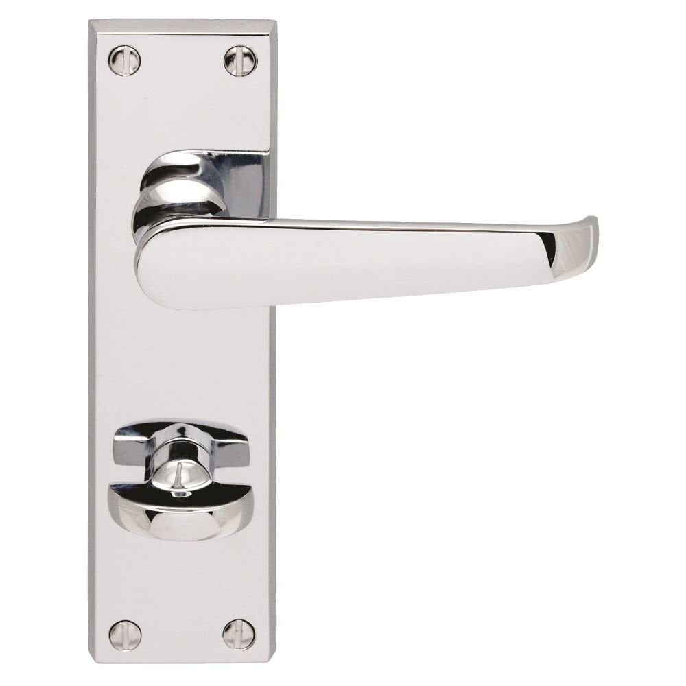 Carlisle Brass Polished Chrome Bathroom 150mmx42.5mm Boxed Victorian Lever on Backplate M30WCCP
