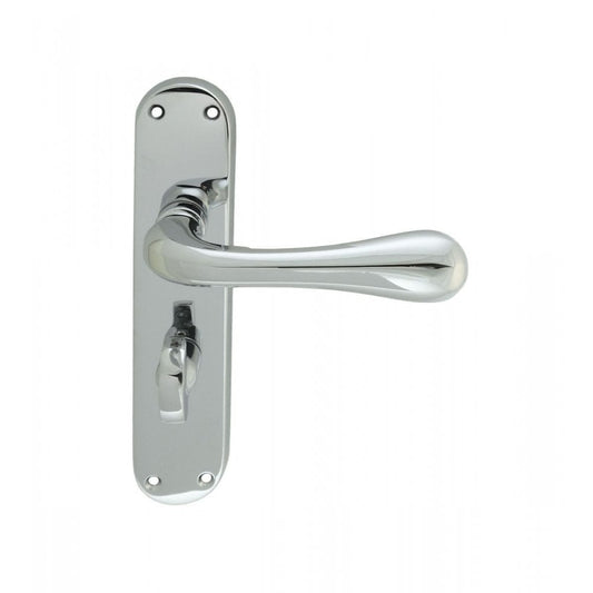 Carlisle Brass Polished Chrome Bathroom 185mmx42mm Astro Lever on Backplate EL23CP