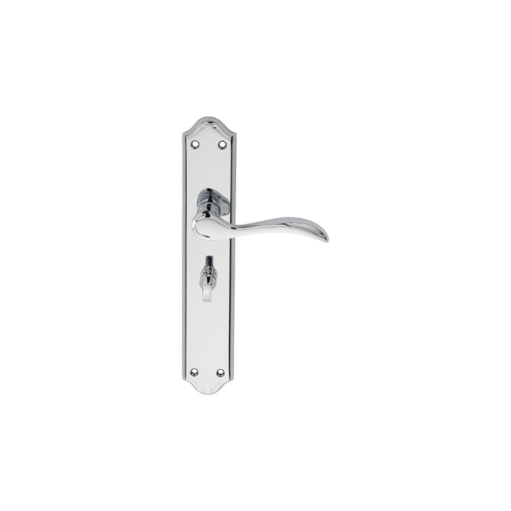 Carlisle Brass Polished Chrome Bathroom 245mmx45mm Backplate Madrid Lever on Backplate DL292CP