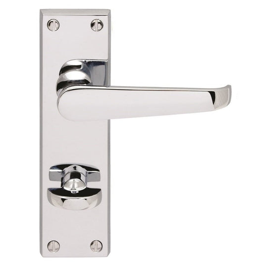 Carlisle Brass Polished Chrome Bathroom Boxed 155mmx40mm Contract Victorian Lever on Backplate CBV30WCCP