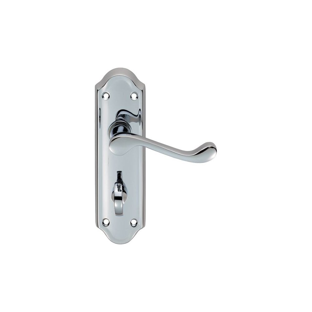 Carlisle Brass Polished Chrome Bathroom Boxed 168mmx48mm Ashtead Lever on Backplate DL18WCCP