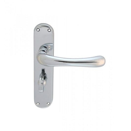 Carlisle Brass Polished Chrome Bathroom Ibra lever on backplate Economy CBL13CP