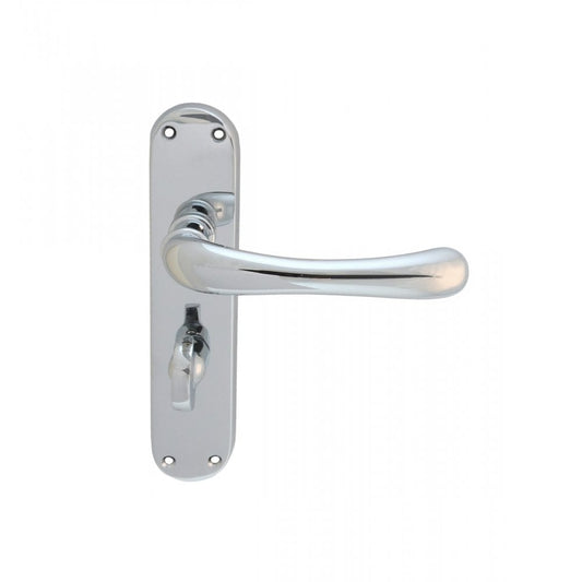 Carlisle Brass Polished Chrome Bathroom Ibra Lever on Backplate Range 185mmx42mm EL13CP