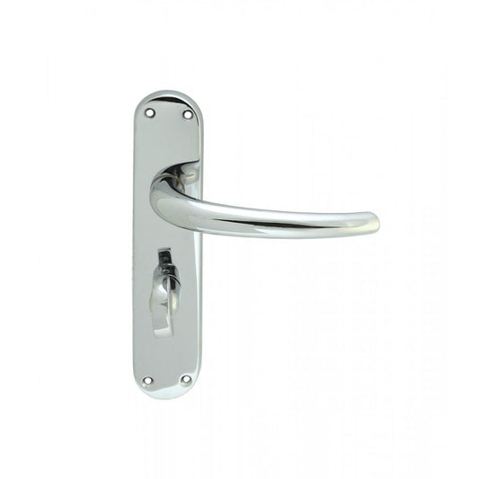 Carlisle Brass Polished Chrome Bathroom Lilla Lever on Backplate 185mmx42mm EL33CP