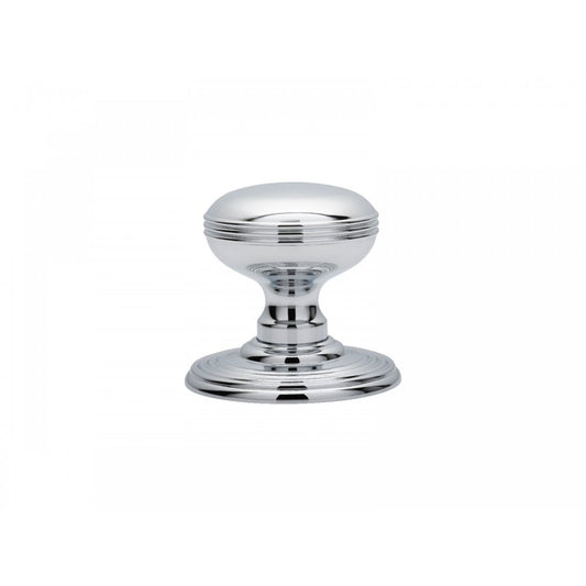 Carlisle Brass Polished Chrome Delamain Ringed Knob 70mm Dia Rose, 53mm Dia Knob DK39CCP