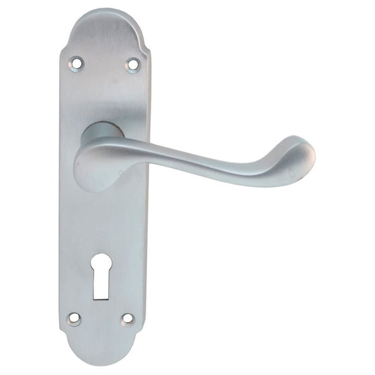 Carlisle Brass Polished Chrome Euro Lock Boxed Oakley Lever on Backplate DL168YCP