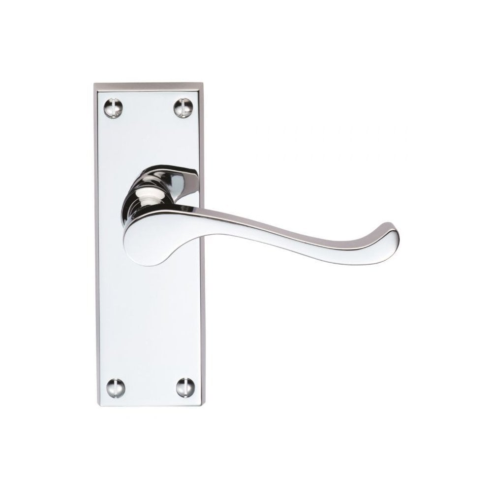 Carlisle Brass Polished Chrome Latch Blister Pack 118mmx43mm Victorian Scroll Lever on Backplate DL55CP/BP