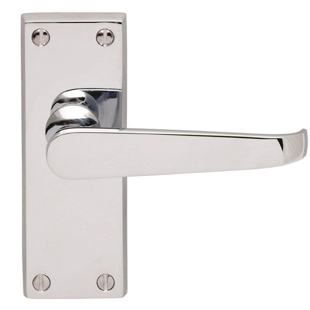 Carlisle Brass Polished Chrome Latch Boxed 120mmx40mm Contract Victorian Lever on Backplate CBV31CP