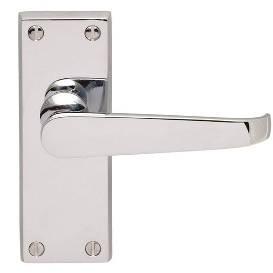 Carlisle Brass Polished Chrome Latch Boxed 120mmx40mm Contract Victorian Lever on Backplate CBV31CP