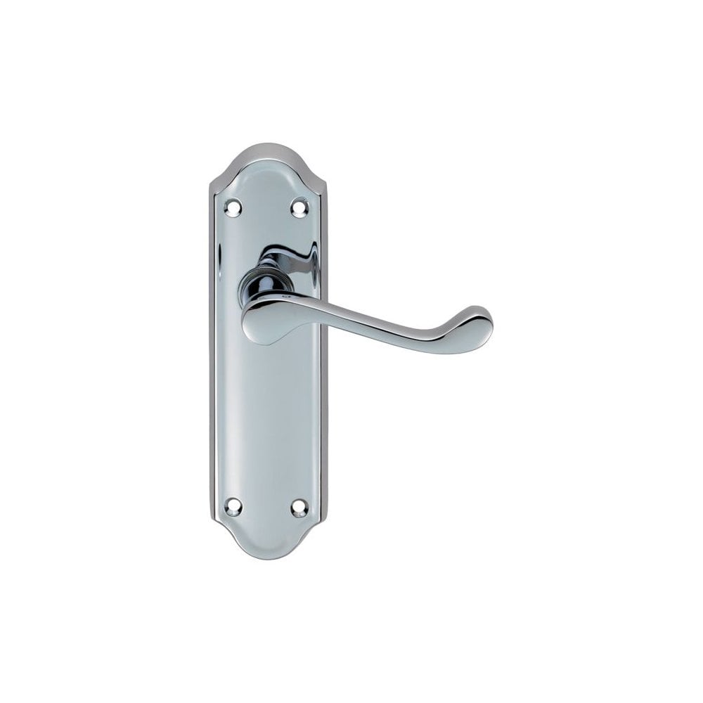 Carlisle Brass Polished Chrome Latch Boxed 168mmx48mm Ashtead Lever on Backplate DL18CP