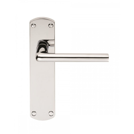 Carlisle Brass Polished Chrome Latch Boxed Uno Lever on Backplate SZC012CP
