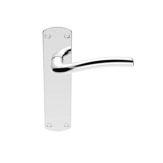 Carlisle Brass Polished Chrome Latch Cuatro Lever on Backplate 170mmx42mm SZC042CP