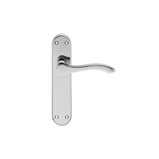 Carlisle Brass Polished Chrome Latch Ixion Lever on backplate SZM367CP/RP