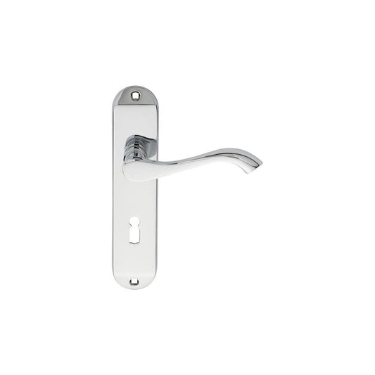 Carlisle Brass Polished Chrome Lock Profile 180mmx40mm Andros Lever on Backplate DL180CP