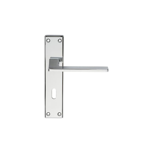 Carlisle Brass Polished Chrome Lock Profile 180mmx40mm Zone Lever on Backplate SZM034CP