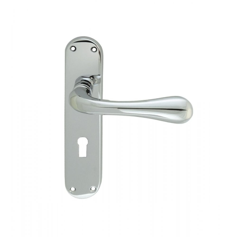 Carlisle Brass Polished Chrome Lock Profile 185mmx42mm Astro Lever on Backplate EL21CP