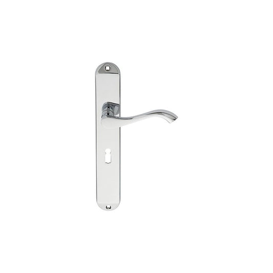 Carlisle Brass Polished Chrome Lock Profile 240mmx40mm Andros Lever on Backplate DL380CP