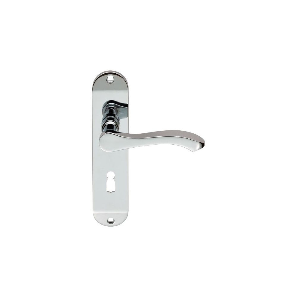 Carlisle Brass Polished Chrome Lock Profile Lever on Backplate SZM131CP