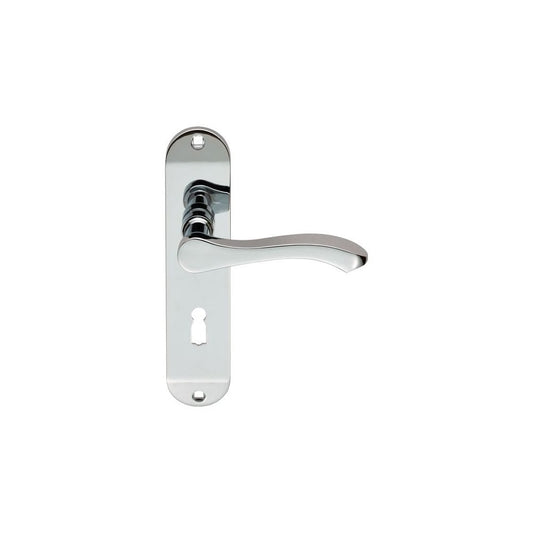 Carlisle Brass Polished Chrome Lock Profile Lever on Backplate SZM131CP