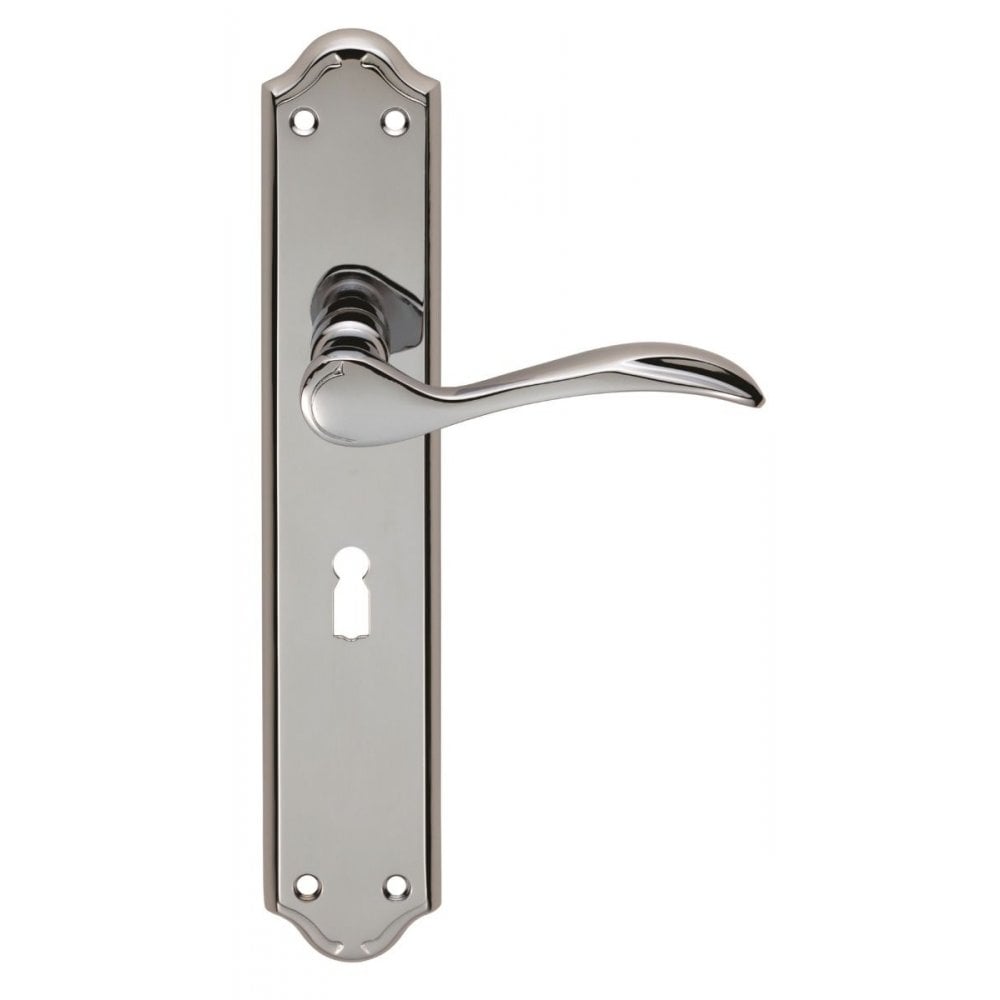 Carlisle Brass Polished Chrome Lock Standard 245mmx45mm Backplate Madrid Lever on Backplate DL290CP